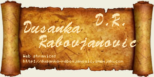 Dušanka Rabovjanović vizit kartica